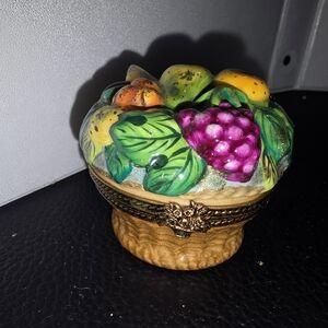 Limoges Colorful Fruit Trinket Box